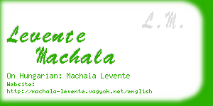 levente machala business card
